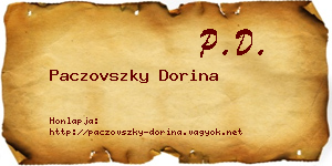 Paczovszky Dorina névjegykártya